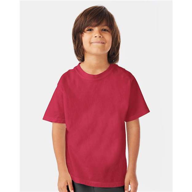 ComfortWash by Hanes Garment-Dyed Youth T-Shirt - ComfortWash by Hanes GDH175 ComfortWash by Hanes Crimson Fall XS