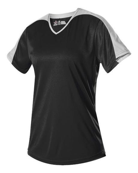 Alleson Athletic Girls' V-Neck Fastpitch Jersey - Alleson Athletic 558VG