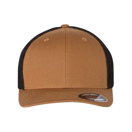 Flexfit Trucker Cap - Flexfit 6511 Flexfit Caramel/ Black One Size