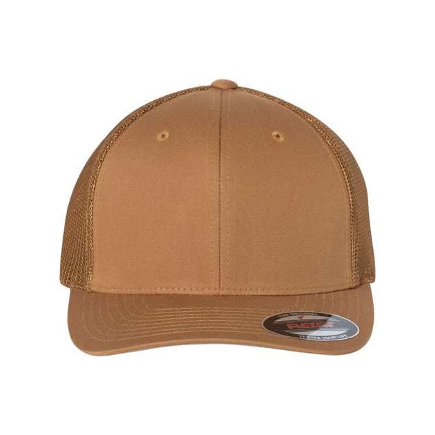 Flexfit Trucker Cap - Flexfit 6511 Flexfit Caramel One Size