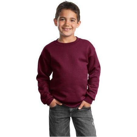 Youth Crewneck Sweatshirt Joe's USA Maroon Youth X-Small