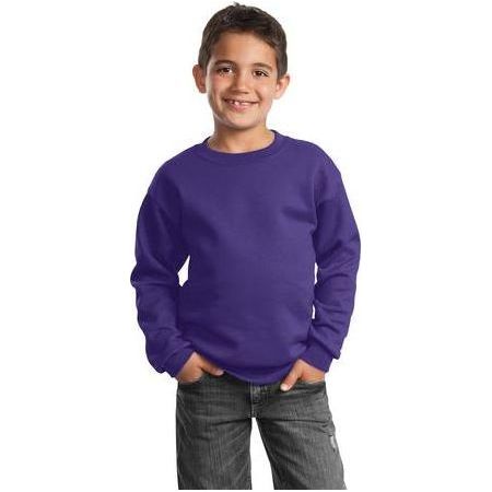 Youth Crewneck Sweatshirt Joe's USA Purple Youth X-Small