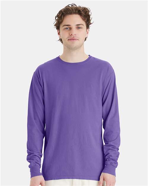 ComfortWash by Hanes Garment-Dyed Long Sleeve T-Shirt - Lavender - ComfortWash by Hanes GDH200 ComfortWash by Hanes Lavender S