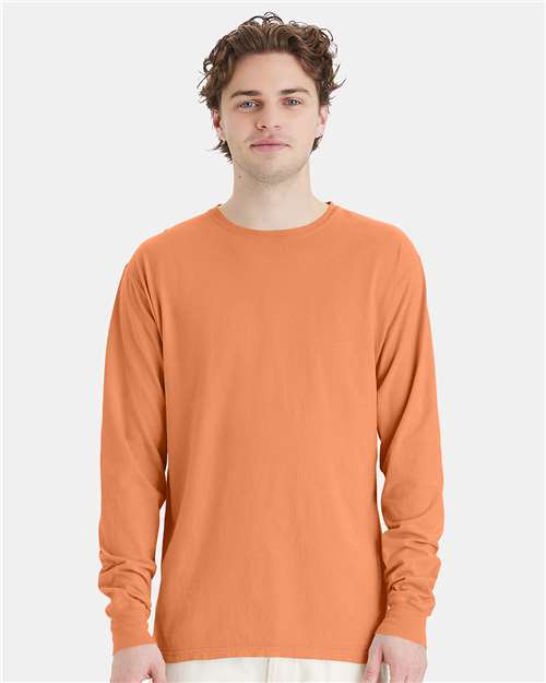 ComfortWash by Hanes Garment-Dyed Long Sleeve T-Shirt - Horizon Orange - ComfortWash by Hanes GDH200 ComfortWash by Hanes Horizon Orange S