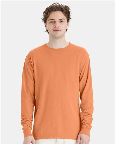 ComfortWash by Hanes Garment-Dyed Long Sleeve T-Shirt - Horizon Orange - ComfortWash by Hanes GDH200 ComfortWash by Hanes