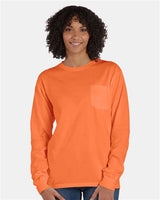 ComfortWash by Hanes Unisex Garment-Dyed Long Sleeve T-Shirt With a Pocket - ComfortWash by Hanes GDH250