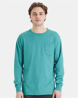 ComfortWash by Hanes Unisex Garment-Dyed Long Sleeve T-Shirt With a Pocket - ComfortWash by Hanes GDH250