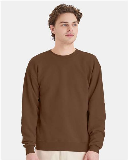 Hanes Ecosmart® Crewneck Sweatshirt - Army Brown - Hanes P160 Hanes Army Brown S