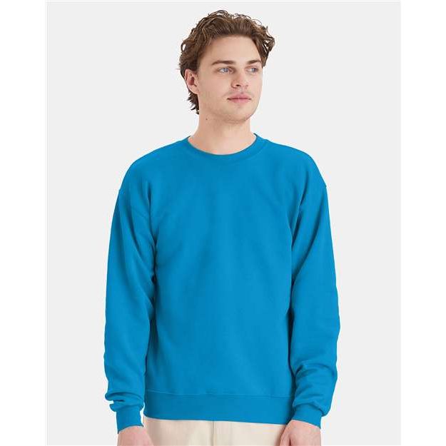 Hanes Ecosmart® Crewneck Sweatshirt - Teal - Hanes P160 Hanes