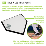 Champion Sports SAVE-A-LEG HOME PLATE
