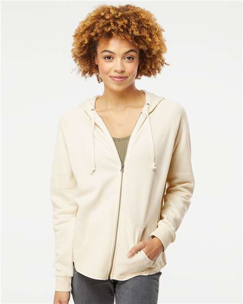 Independent Trading Co. Women's California Wave Wash Full-Zip Hooded Sweatshirt - Independent Trading Co. PRM2500Z