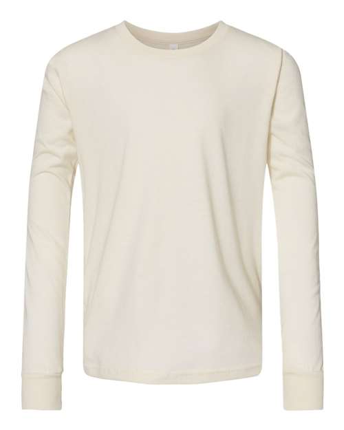 BELLA + CANVAS Youth Jersey Long Sleeve Tee - BELLA + CANVAS 3501Y BELLA + CANVAS Natural S