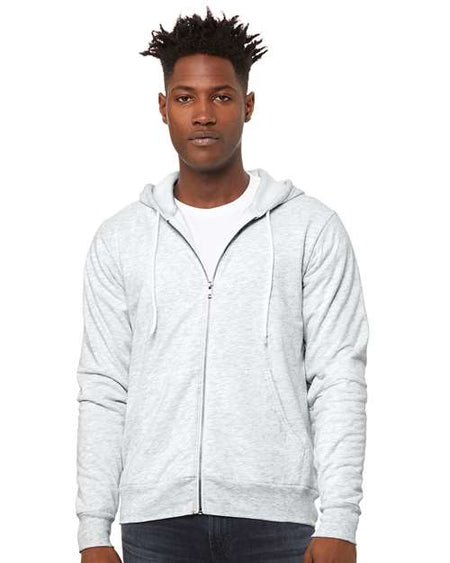 BELLA + CANVAS Sponge Fleece Full-Zip Hoodie - Ash - BELLA + CANVAS 3739 BELLA + CANVAS Ash XS