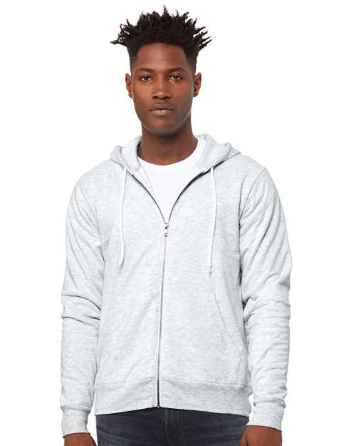 Bella + Canvas 3739 Unisex Sponge Fleece Full-Zip Hoodie Sweatshirt