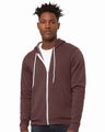 Bella + Canvas 3739 Unisex Sponge Fleece Full-Zip Hoodie Sweatshirt