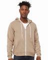 Bella + Canvas 3739 Unisex Sponge Fleece Full-Zip Hoodie Sweatshirt