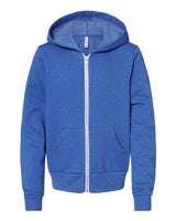 Bella + Canvas 3739Y Youth Sponge Fleece Full-Zip Hoodie Sweatshirt