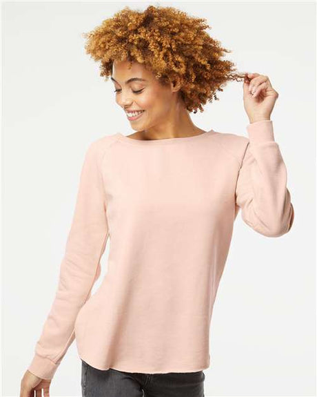 Independent Trading Co. Women's California Wave Wash Crewneck Sweatshirt - Independent Trading Co. PRM2000