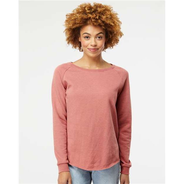 Independent Trading Co. Women's California Wave Wash Crewneck Sweatshirt - Independent Trading Co. PRM2000 Independent Trading Co. Dusty Rose XS