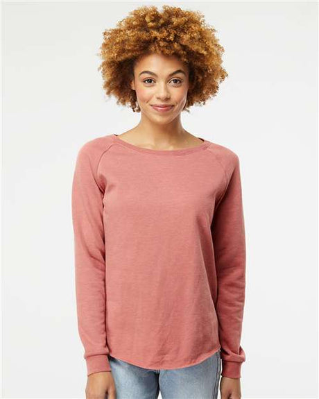 Independent Trading Co. Women's California Wave Wash Crewneck Sweatshirt - Independent Trading Co. PRM2000
