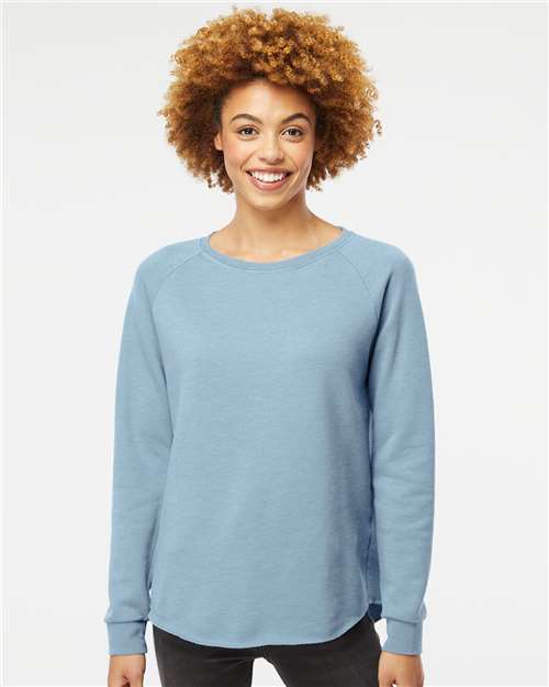 Independent Trading Co. Women's California Wave Wash Crewneck Sweatshirt - Independent Trading Co. PRM2000