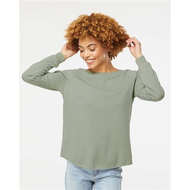 Independent Trading Co. Women's California Wave Wash Crewneck Sweatshirt - Independent Trading Co. PRM2000 Independent Trading Co. Sage XS