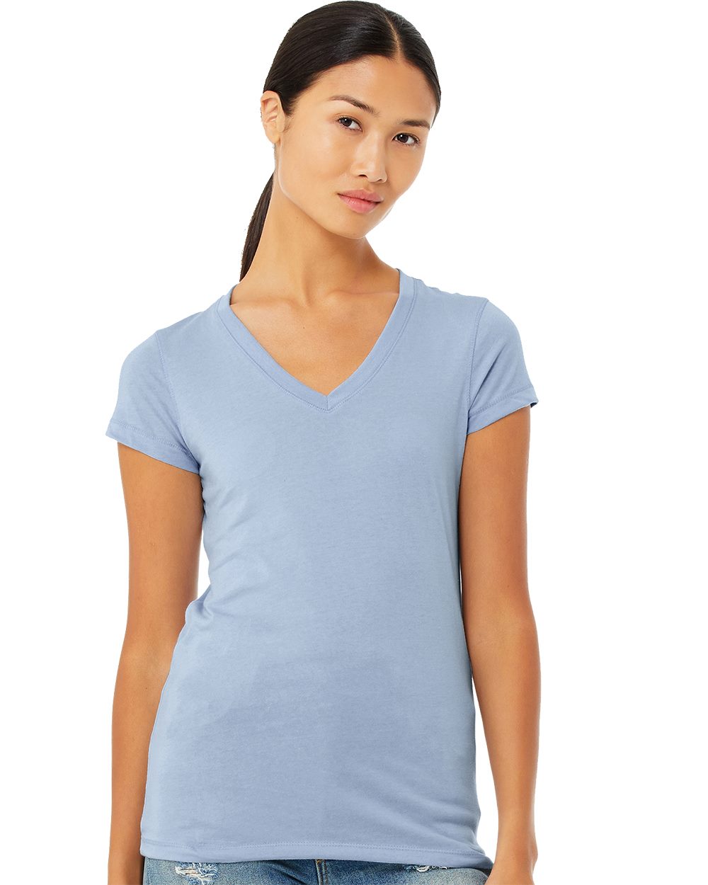 Bella + Canvas 6005 Women’s Jersey V-Neck Tee