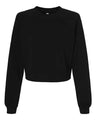 Bella + Canvas 7505 Women's Crop Raglan Fleece Crewneck Sweatshirt