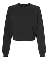 Bella + Canvas 7505 Women's Crop Raglan Fleece Crewneck Sweatshirt