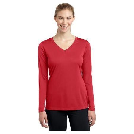 Ladies Long Sleeve Moisture Wicking Athletic Shirts in Sizes XS-4XL