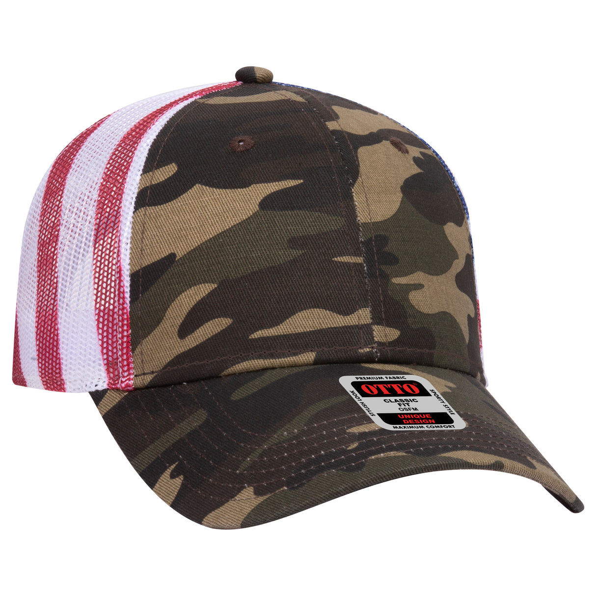 OTTO CAP® 6 Panel Low Profile Mesh Back Trucker Hat OTTO 88-1280