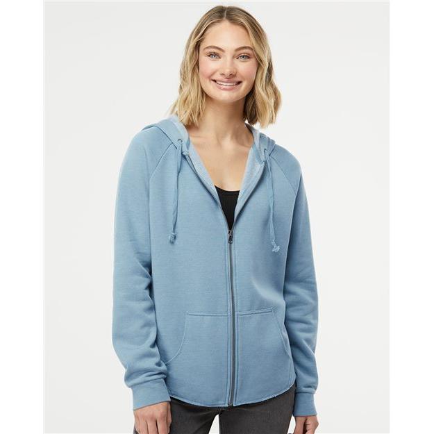 Independent Trading Co. Women's California Wave Wash Full-Zip Hooded Sweatshirt - Independent Trading Co. PRM2500Z Independent Trading Co.