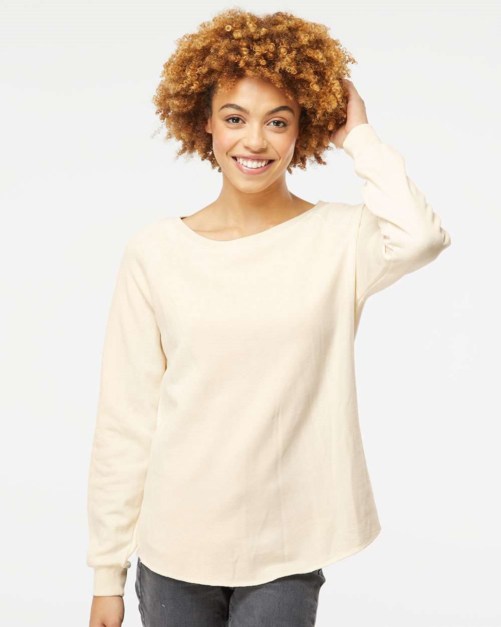 Independent Trading Co. Women's California Wave Wash Crewneck Sweatshirt - Independent Trading Co. PRM2000