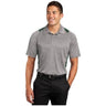 Men's Heather Colorblock Contender Polo DRI-EQUIP Vintage Heather/ Forest Green X-Small
