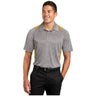 Men's Heather Colorblock Contender Polo DRI-EQUIP Vintage Heather/ Gold X-Small