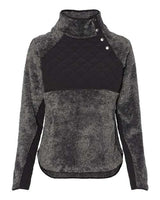 Boxercraft Women's Quilted Fuzzy Fleece Snap Placket Pullover - Boxercraft FZ06