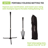 Champion Sports PRO PORTABLE FOLDING BATTING TEE