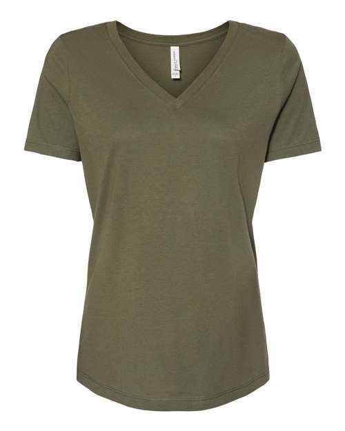 BELLA + CANVAS Women’s Relaxed Jersey V-Neck Tee - BELLA + CANVAS 6405 BELLA + CANVAS Military Green S