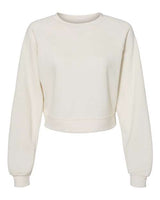 Bella + Canvas 7505 Women's Crop Raglan Fleece Crewneck Sweatshirt