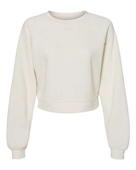 Bella + Canvas 7505 Women's Crop Raglan Fleece Crewneck Sweatshirt
