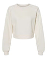 Bella + Canvas 7505 Women's Crop Raglan Fleece Crewneck Sweatshirt