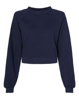 Bella + Canvas 7505 Women's Crop Raglan Fleece Crewneck Sweatshirt