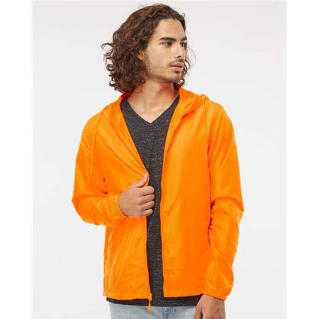 Independent Trading Co. Lightweight Windbreaker Full-Zip Jacket - Safety Orange - Independent Trading Co. EXP54LWZ Independent Trading Co. Safety Orange XS