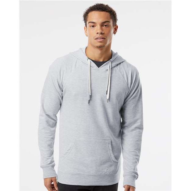 Independent Trading Co. Icon Lightweight Loopback Terry Hooded Sweatshirt - Independent Trading Co. SS1000 Independent Trading Co. Athletic Heather XS