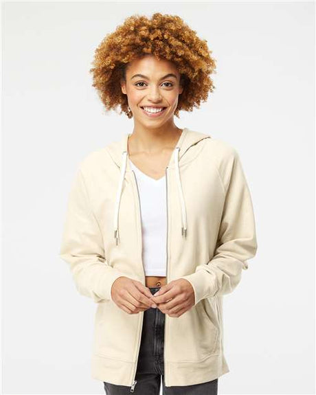 Independent Trading Co. SS1000Z Unisex Icon Lightweight Loopback Terry Full-Zip Hooded Sweatshirt | Wholesale Zip Hoodie