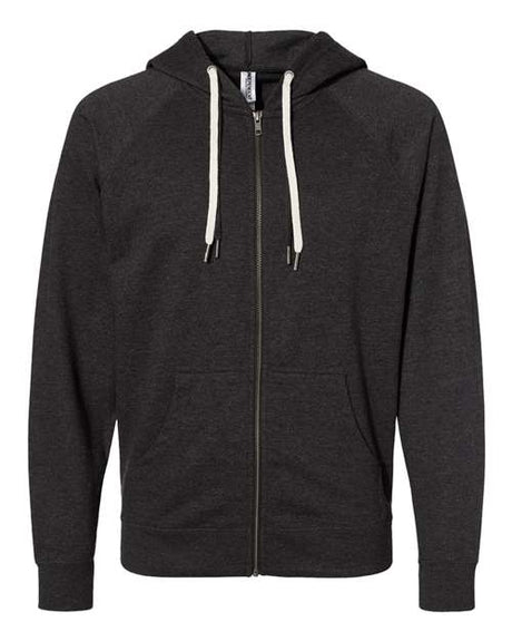 Independent Trading Co. SS1000Z Unisex Icon Lightweight Loopback Terry Full-Zip Hooded Sweatshirt | Wholesale Zip Hoodie