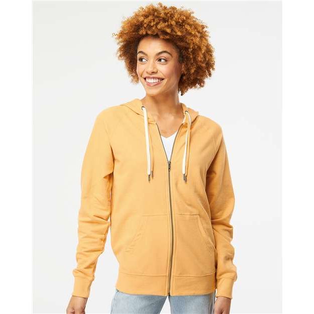 Independent Trading Co. Icon Lightweight Loopback Terry Full-Zip Hooded Sweatshirt - Independent Trading Co. SS1000Z Independent Trading Co. Harvest Gold XS