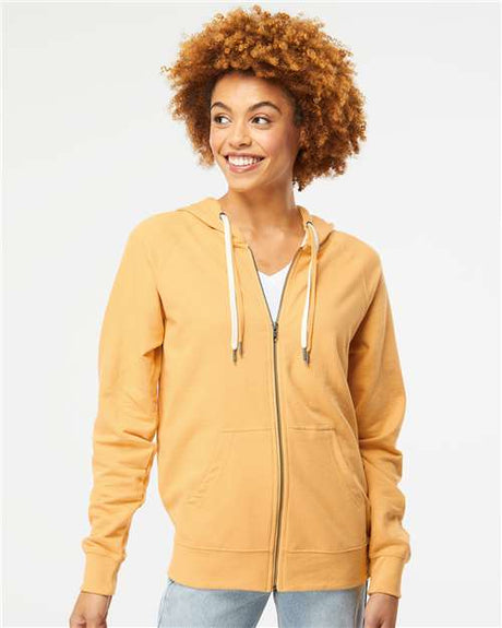 Independent Trading Co. SS1000Z Unisex Icon Lightweight Loopback Terry Full-Zip Hooded Sweatshirt | Wholesale Zip Hoodie
