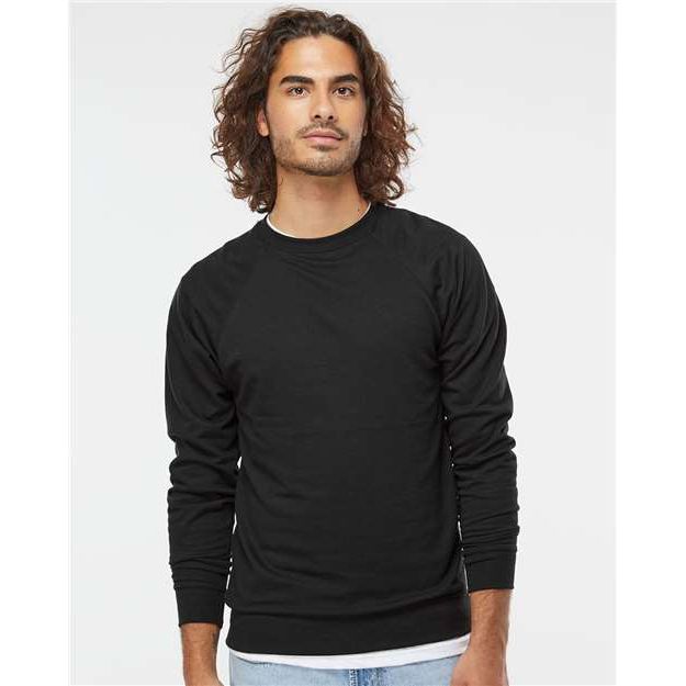 Independent Trading Co. Icon Lightweight Loopback Terry Crewneck Sweatshirt - Independent Trading Co. SS1000C Independent Trading Co. Black XS