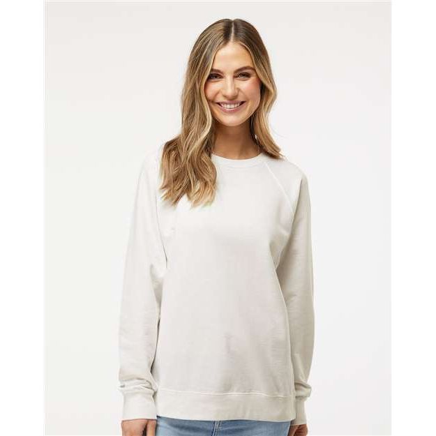 Independent Trading Co. Icon Lightweight Loopback Terry Crewneck Sweatshirt - Independent Trading Co. SS1000C Independent Trading Co. Bone XS